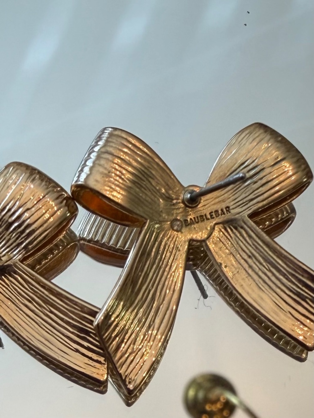 BaubleBar Gold Bow Earrings - Picture 6 of 6